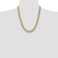 14k 9mm Semi-Solid Curb Chain-BC111-22
