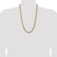 14k 9mm Semi-Solid Curb Chain-BC111-26