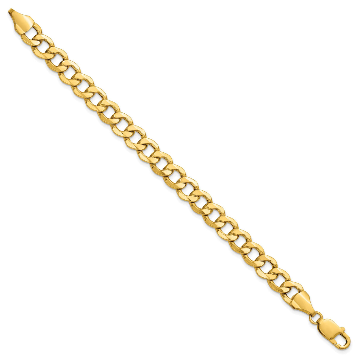 14k 9mm Semi-Solid Curb Chain-BC111-7