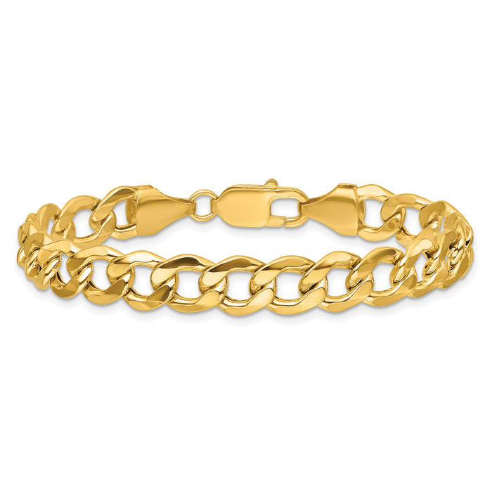 14k 9mm Semi-Solid Curb Chain-BC111-9