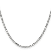 14k White Gold 2.5mm Semi-Solid Figaro Chain-BC119-20