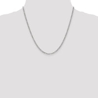 14k White Gold 2.5mm Semi-Solid Figaro Chain-BC119-20