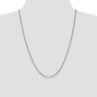 14k White Gold 2.5mm Semi-Solid Figaro Chain-BC119-24