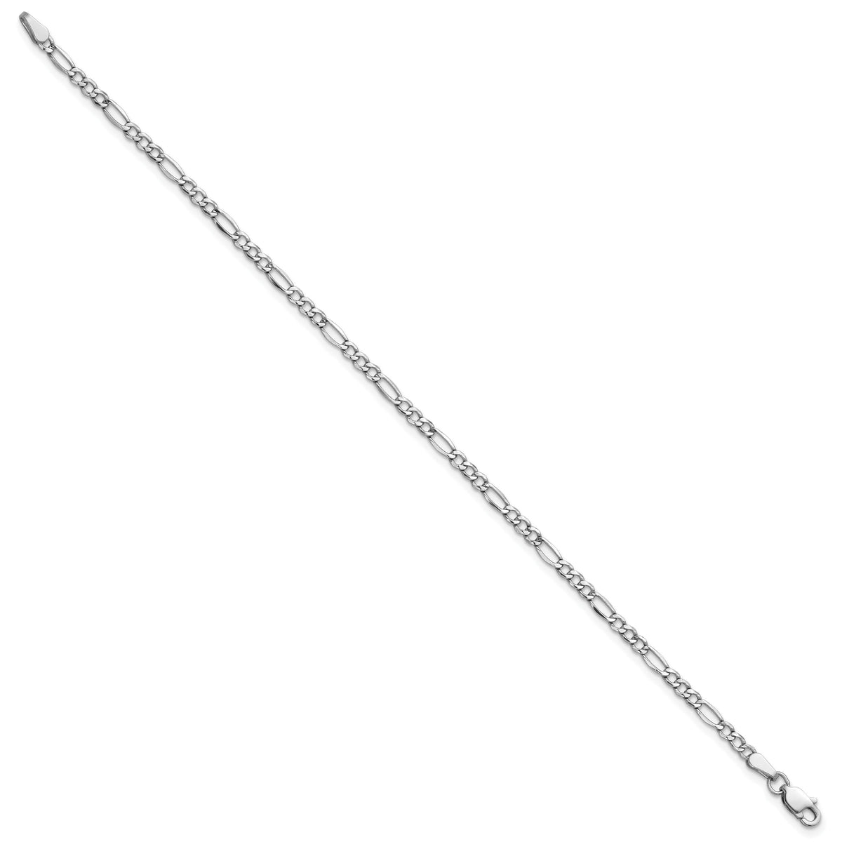 14k 2.5mm White Gold Figaro Chain-BC119-8