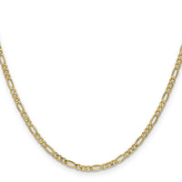 14k 2.5mm Semi-Solid Figaro Chain-BC120-26