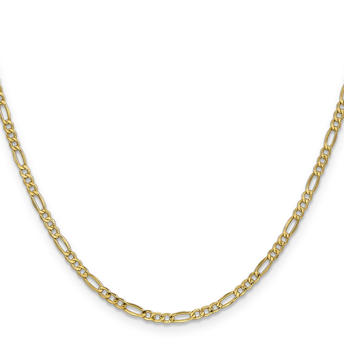 14k 2.5mm Semi-Solid Figaro Chain-BC120-20