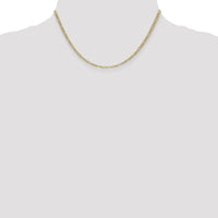 14k 2.5mm Semi-Solid Figaro Chain-BC120-16