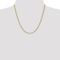 14k 2.5mm Semi-Solid Figaro Chain-BC120-20