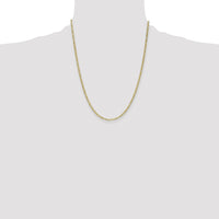14k 2.5mm Semi-Solid Figaro Chain-BC120-22