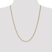 14k 2.5mm Semi-Solid Figaro Chain-BC120-24