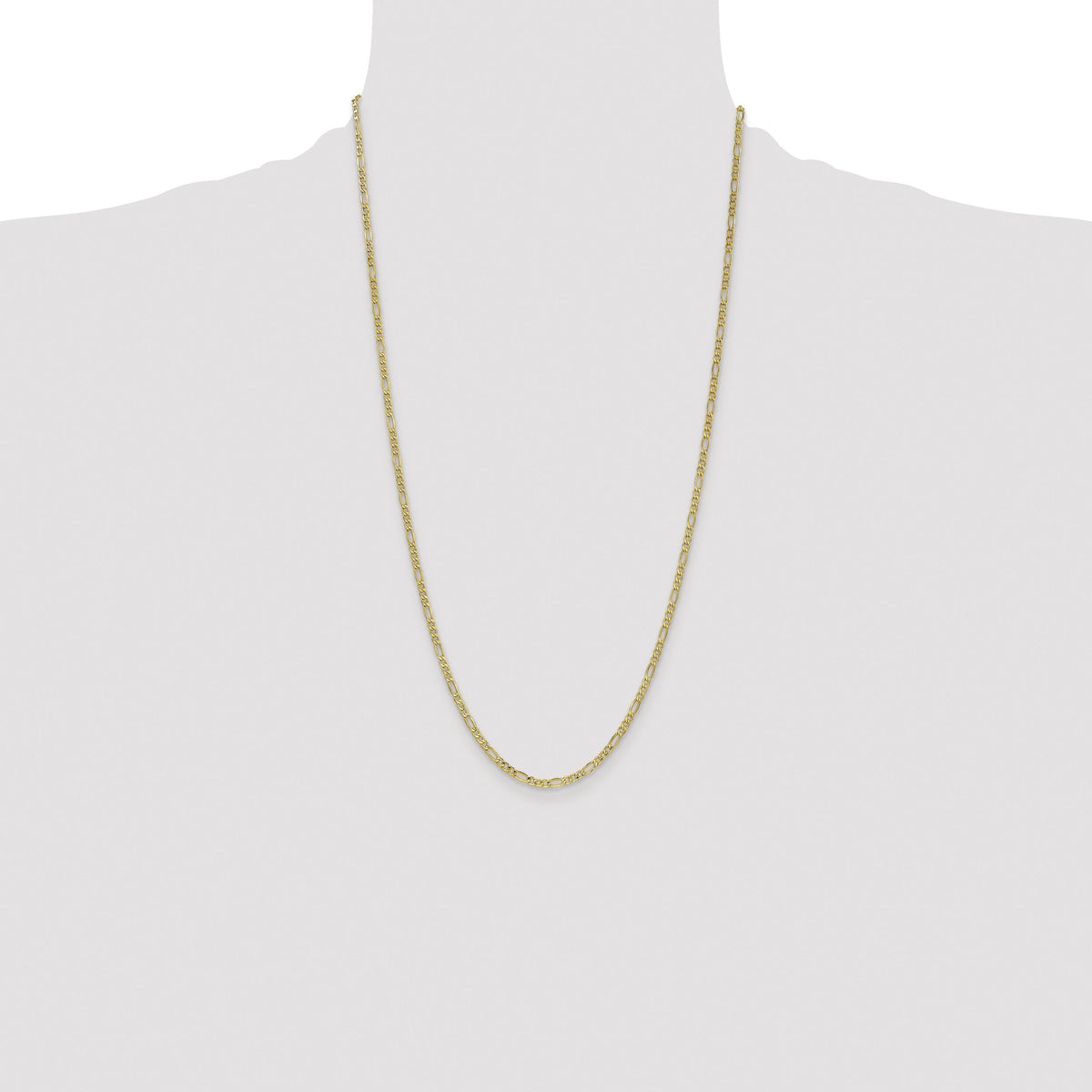 14k 2.5mm Semi-Solid Figaro Chain-BC120-26