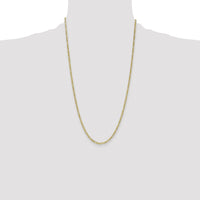 14k 2.5mm Semi-Solid Figaro Chain-BC120-26