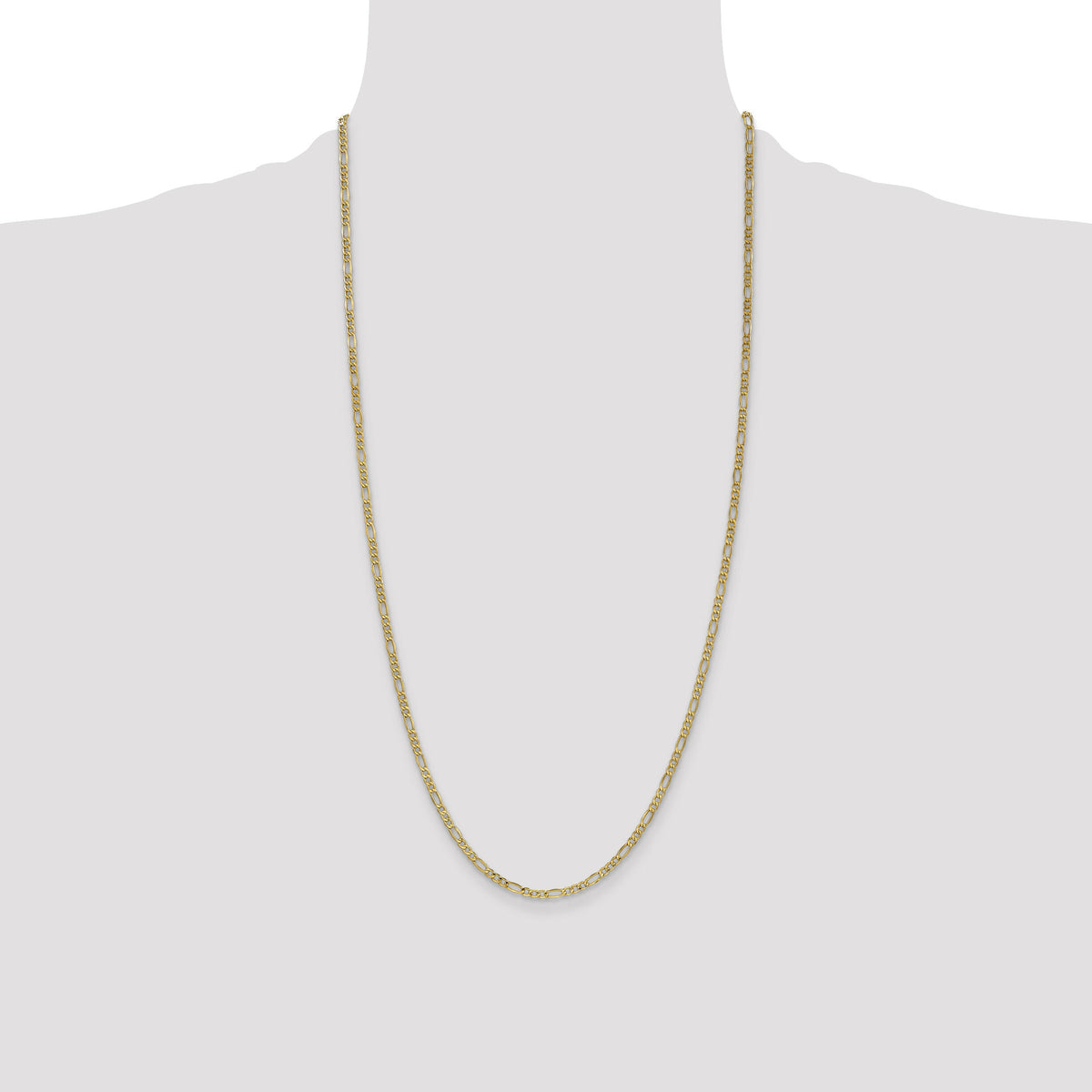 14k 2.5mm Semi-Solid Figaro Chain-BC120-28