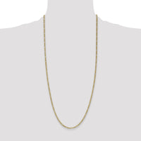 14k 2.5mm Semi-Solid Figaro Chain-BC120-30