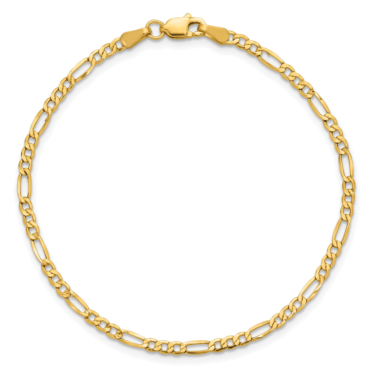 14k 2.5mm Semi-Solid Figaro Chain-BC120-8