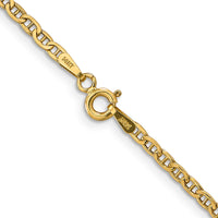 14K 24 inch 2.4mm Semi-Solid Anchor with Spring Ring Clasp Chain-BC121-24