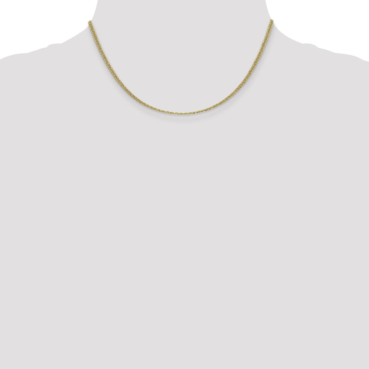 14k 2.4mm Semi-Solid Anchor Chain-BC121-16