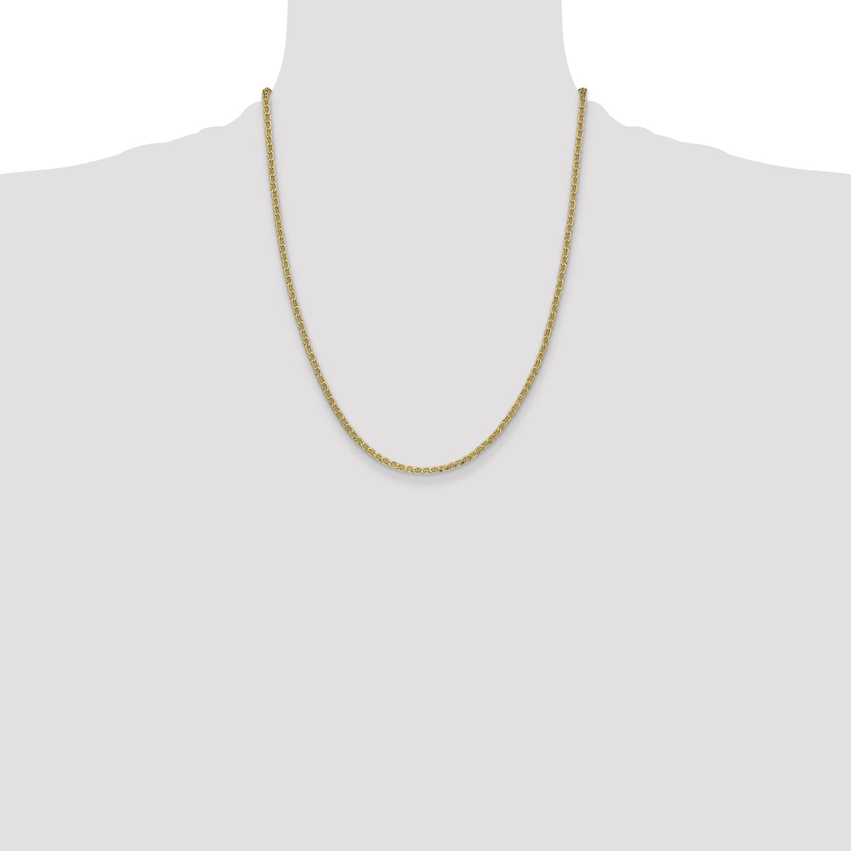 14k 2.4mm Semi-Solid Anchor Chain-BC121-22