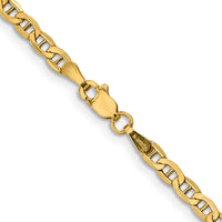 14K 22 inch 3.2mm Semi-Solid Anchor with Lobster Clasp Chain-BC122-22