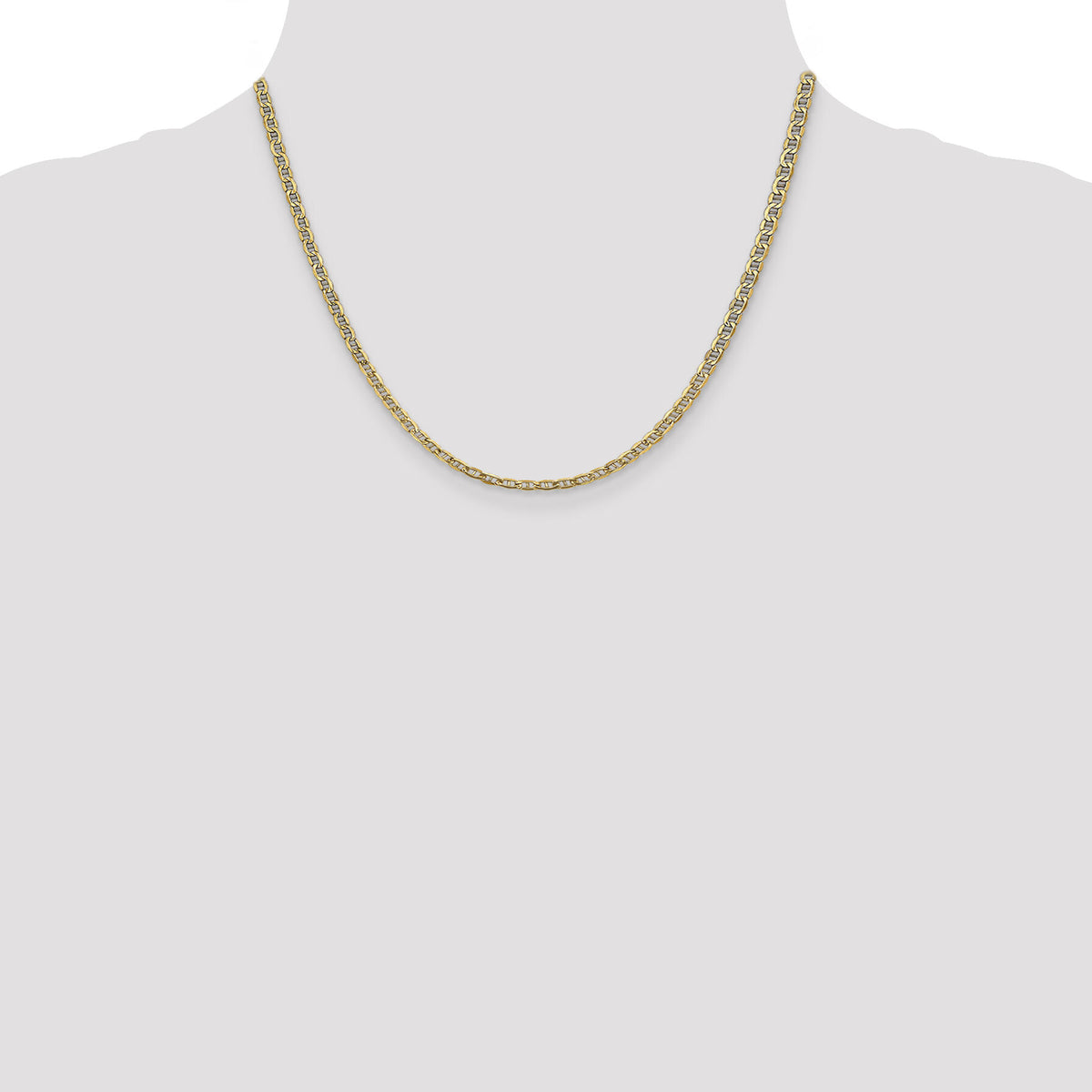 14k 3.2mm Semi-Solid Anchor Chain-BC122-18