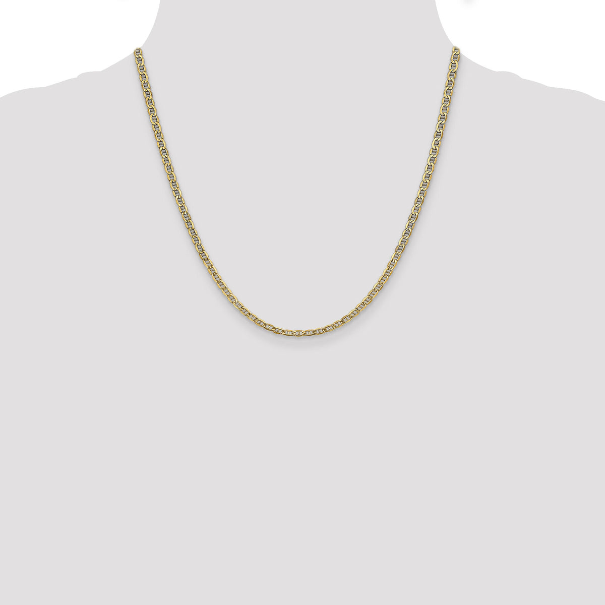 14k 3.2mm Semi-Solid Anchor Chain-BC122-20