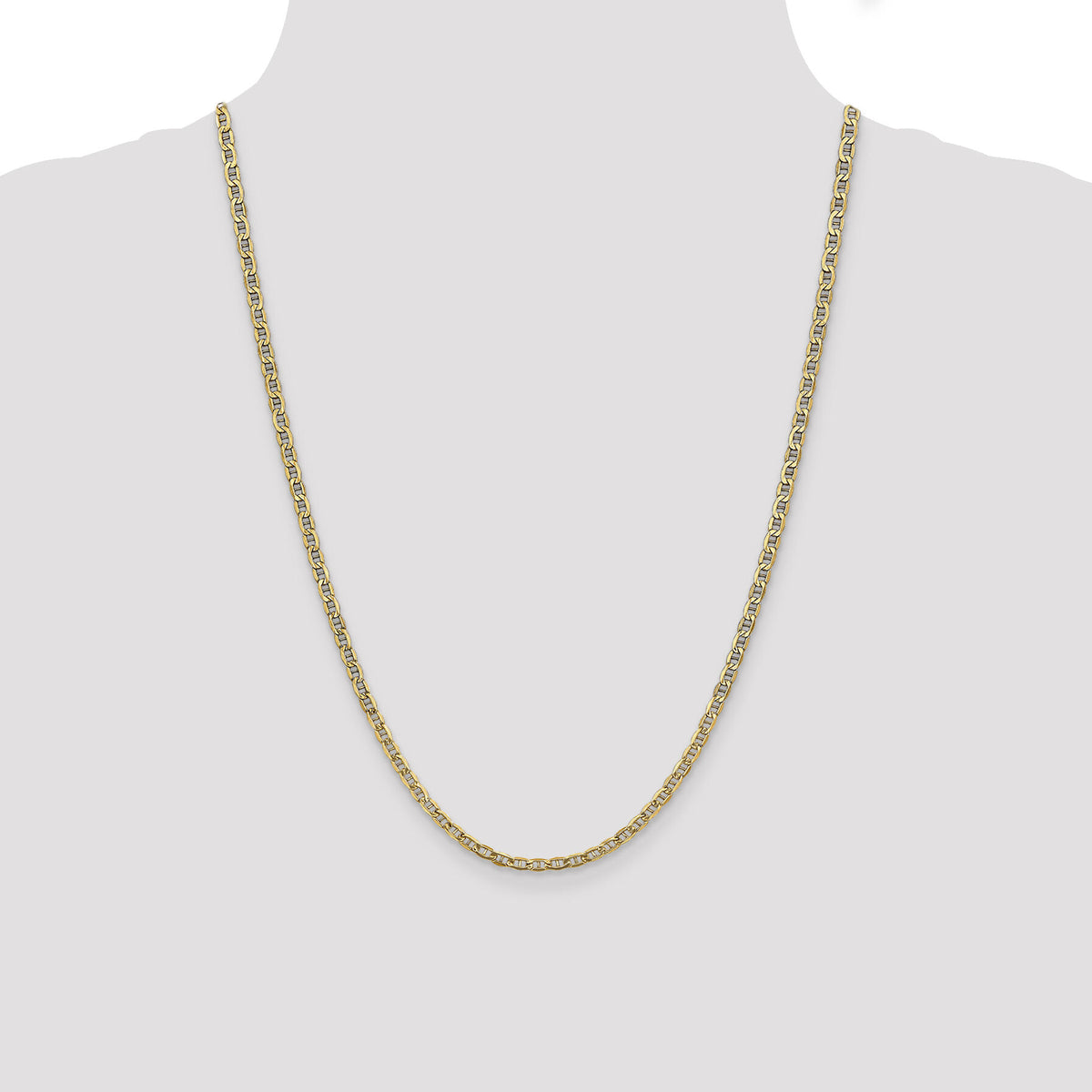 14k 3.2mm Semi-Solid Anchor Chain-BC122-24