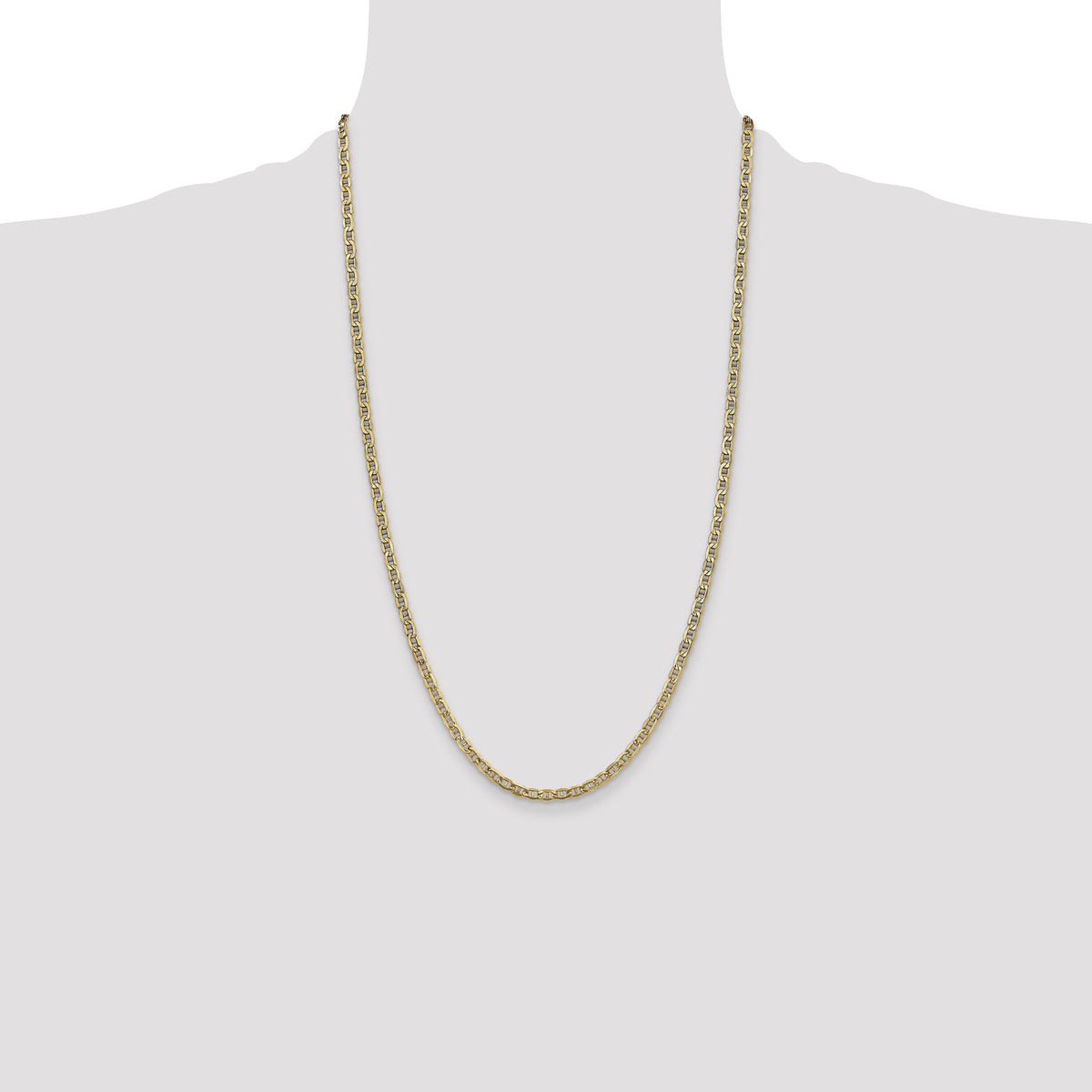 14k 3.2mm Semi-Solid Anchor Chain-BC122-26
