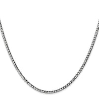 14k WG 2.5mm Semi-Solid Curb Chain-BC123-16