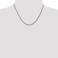 14k White Gold 2.5mm Semi-Solid Curb Chain-BC123-18