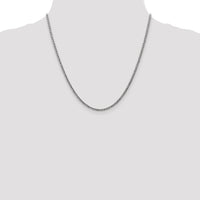 14k White Gold 2.5mm Semi-Solid Curb Chain-BC123-20