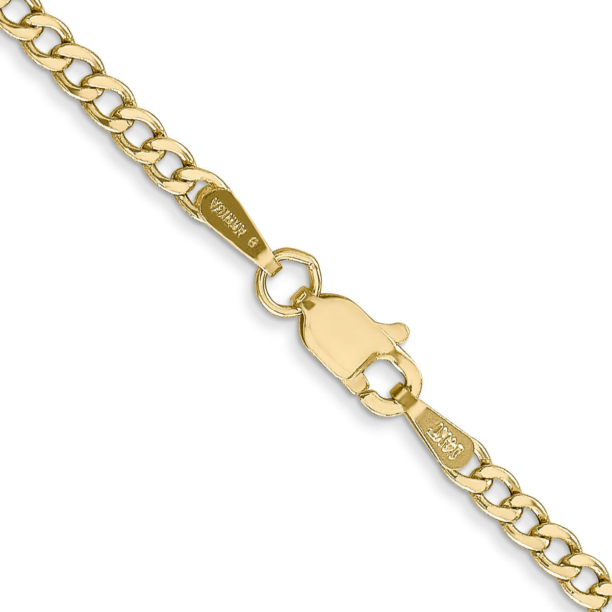 14k 2.5mm Semi-Solid Curb Chain-BC124-24