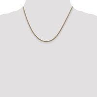 14k 2.5mm Semi-Solid Curb Chain-BC124-18