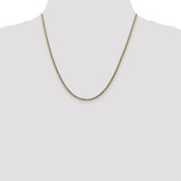 14k 2.5mm Semi-Solid Curb Chain-BC124-20