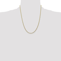 14k 2.5mm Semi-Solid Curb Chain-BC124-22