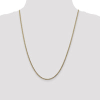 14k 2.5mm Semi-Solid Curb Chain-BC124-24
