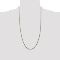 14k 2.5mm Semi-Solid Curb Chain-BC124-28