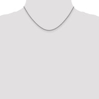 14k White Gold 2mm Semi-solid 3-Wire Wheat Chain-BC126-16