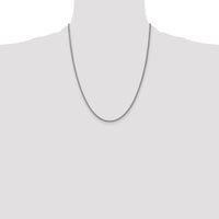 14k White Gold 2mm Semi-solid 3-Wire Wheat Chain-BC126-22