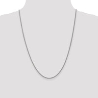 14k White Gold 2mm Semi-solid 3-Wire Wheat Chain-BC126-24