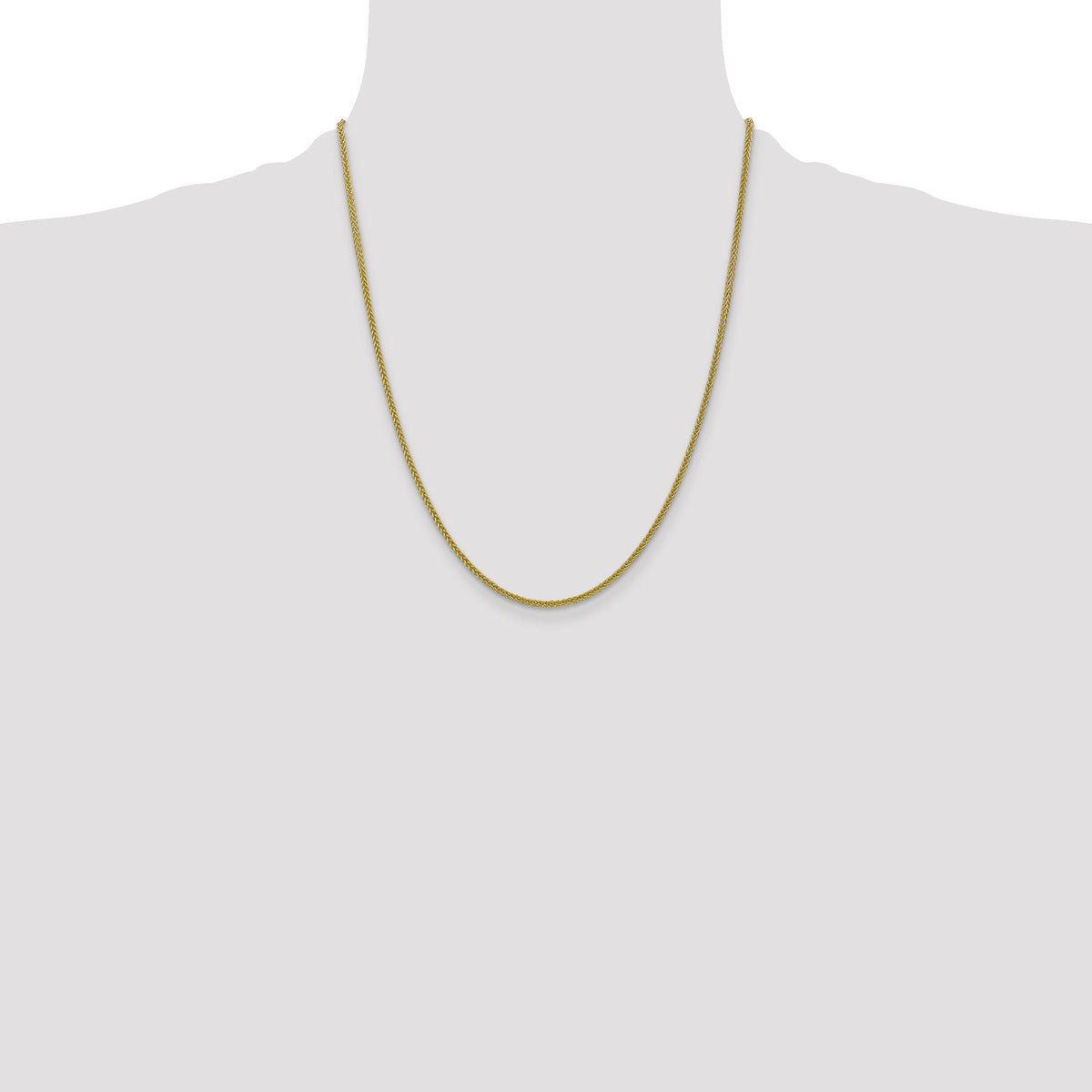 14k 2mm Semi-solid 3-Wire Wheat Chain-BC127-22
