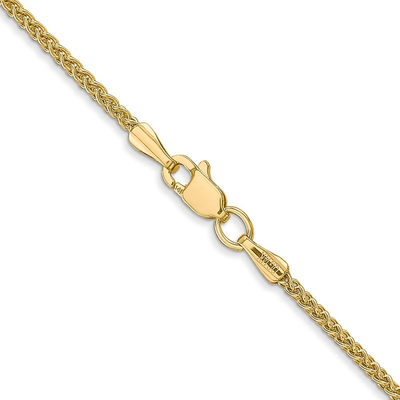 14K 24 inch 1.55mm Semi-Solid Wheat with Lobster Clasp Chain-BC128-24