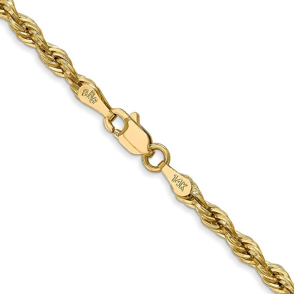 14K 18 inch 3mm Semi Solid Rope with Lobster Clasp Chain-BC133-18