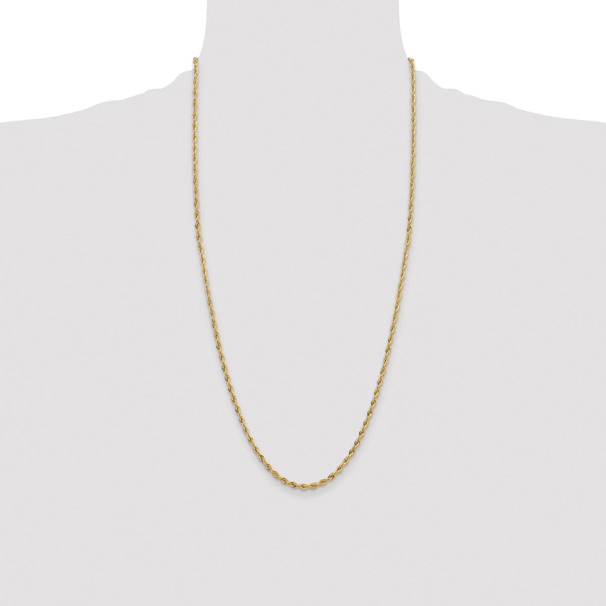 14ky 3.0mm Semi-Solid Rope Chain-BC133-28