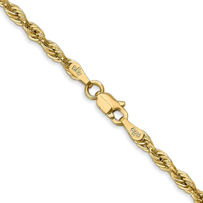 14K 24 inch 2.8mm Semi Solid Rope with Lobster Clasp Chain-BC134-24