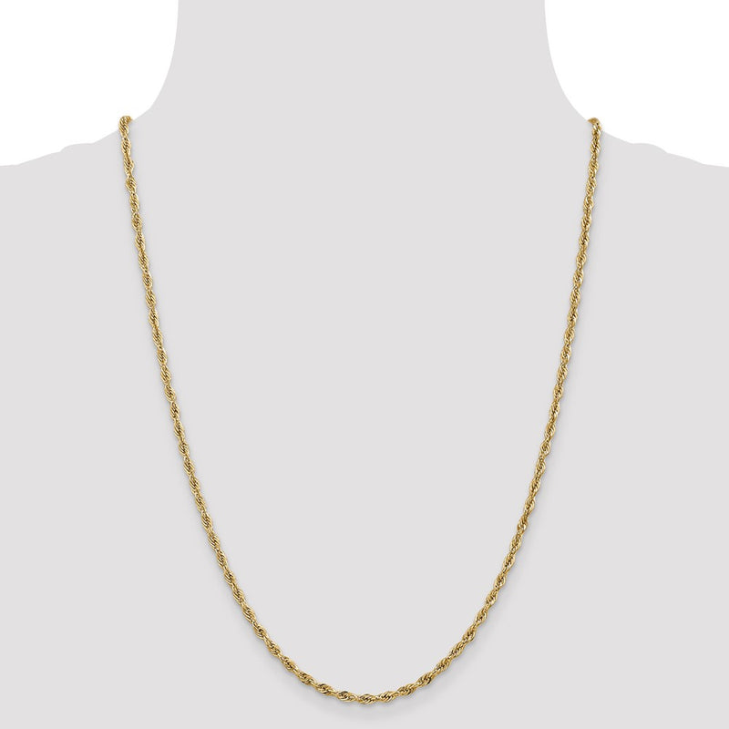 14K 24 inch 2.8mm Semi Solid Rope with Lobster Clasp Chain-BC134-24