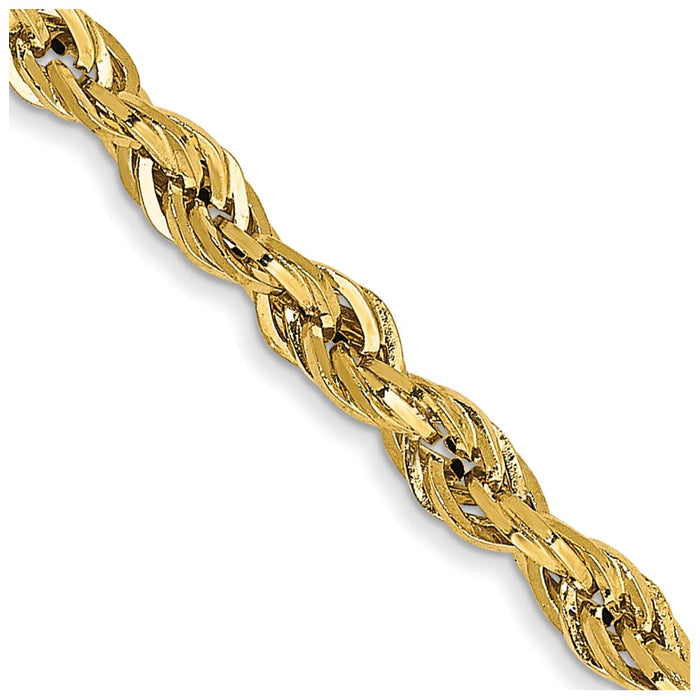 14K 24 inch 2.8mm Semi Solid Rope with Lobster Clasp Chain-BC134-24