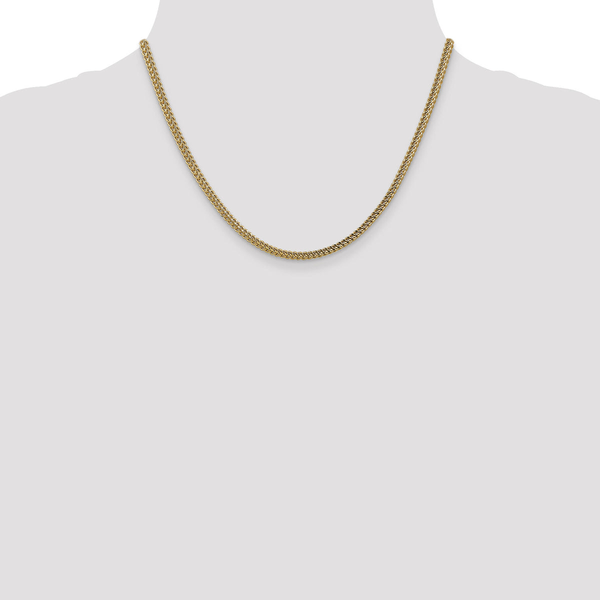 14k 3mm Semi-Solid Franco Chain-BC135-18