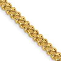 14K 18 inch 3mm Semi-Solid Franco with Fancy Lobster Clasp Chain-BC135-18