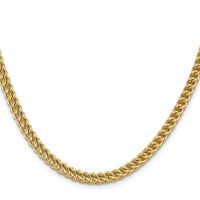 14K 28 inch 4.5mm Semi-Solid Franco with Fancy Lobster Clasp Chain-BC137-28