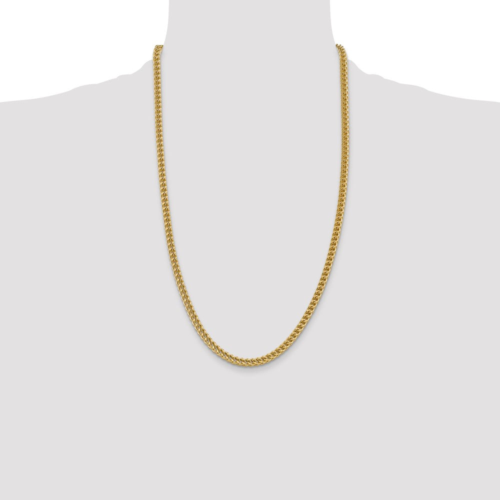 14K 26 inch 4.5mm Semi-Solid Franco with Fancy Lobster Clasp Chain-BC137-26